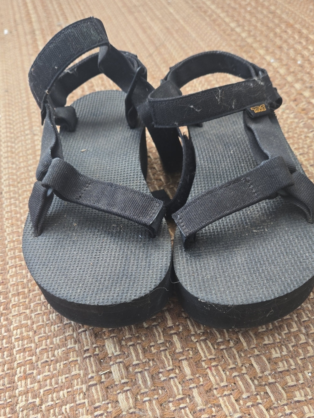 - Teva Platform Black Sandals
